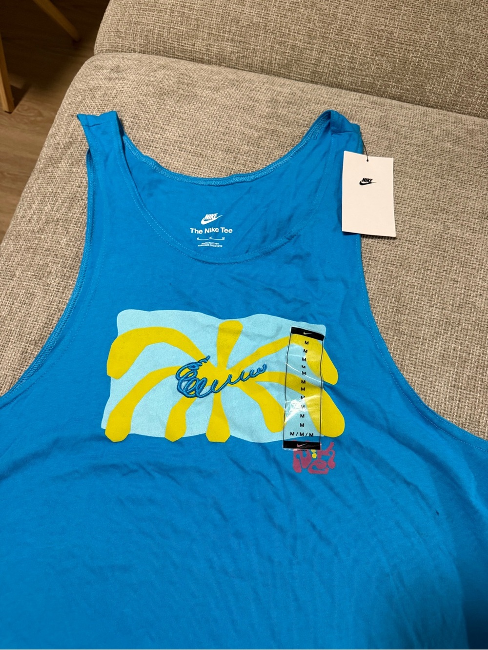 Nike Mens' Blue Graphic Tank